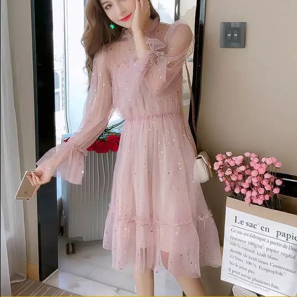 👗HP🎉Fairy dress pink sparkle sequin mesh - Picture 12 of 12